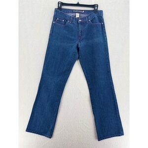 Porn Star - VTG Straight Leg Jeans Flame Pink Stitch - Blue - 7 - Women